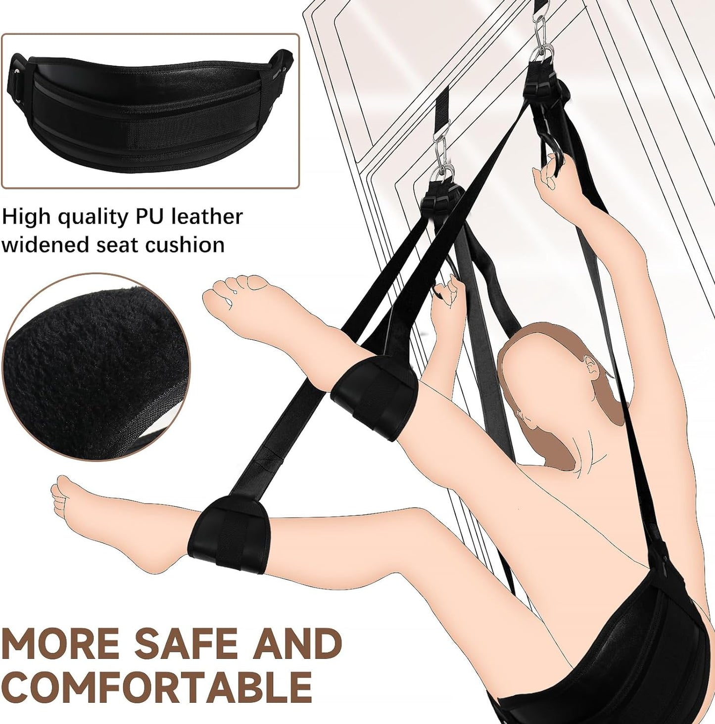BDSM Door Sex Swing with Seat image 4