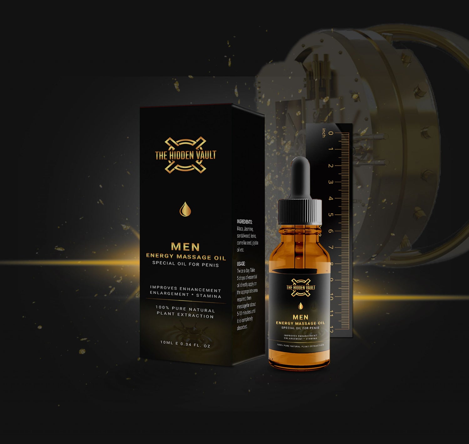Energy Massage Oil For Men 10ml (1 month bottle) image 0