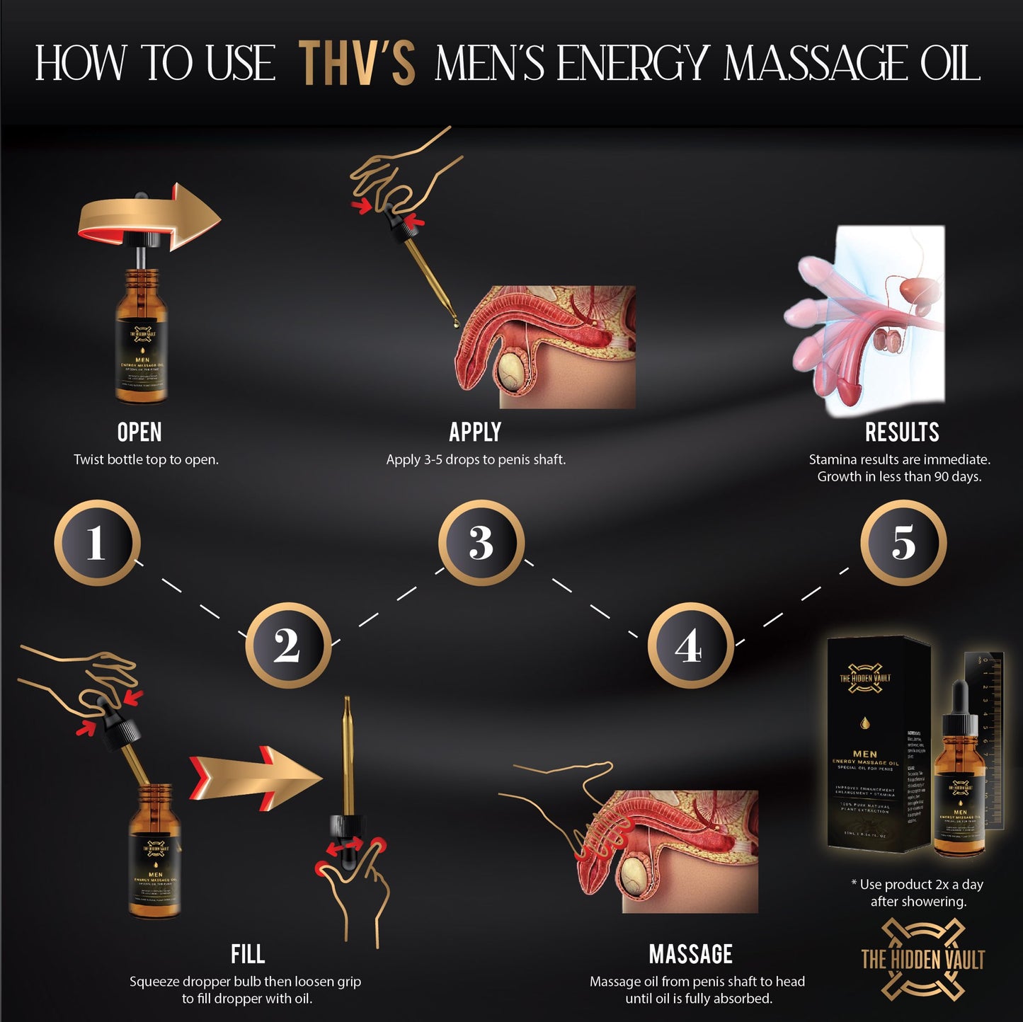 Energy Massage Oil For Men 10ml (1 month bottle) image 2