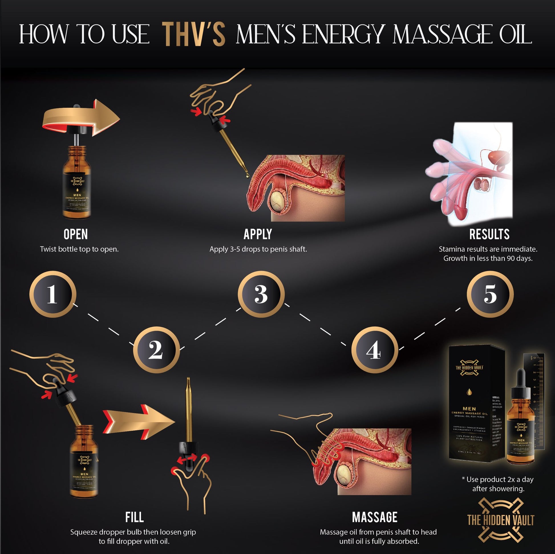 Energy Massage Oil For Men 10ml (1 month bottle) image 2